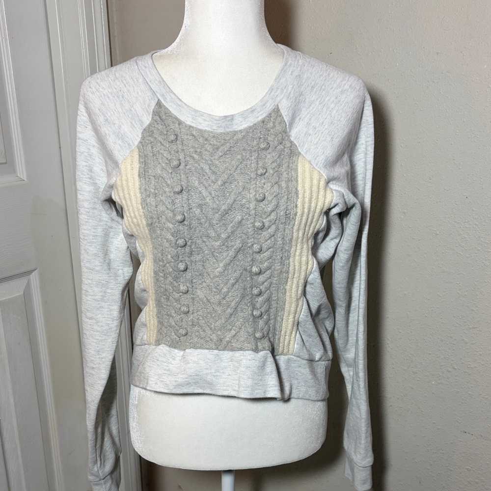 J. Crew Pom Pom Cable Knit Sweater Pullover